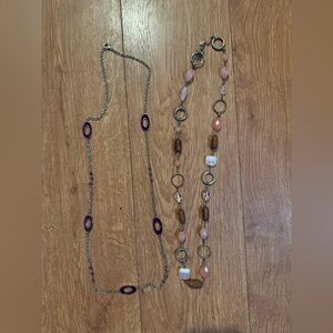 Chic Purple and Pink Necklace Set 2 for 1
